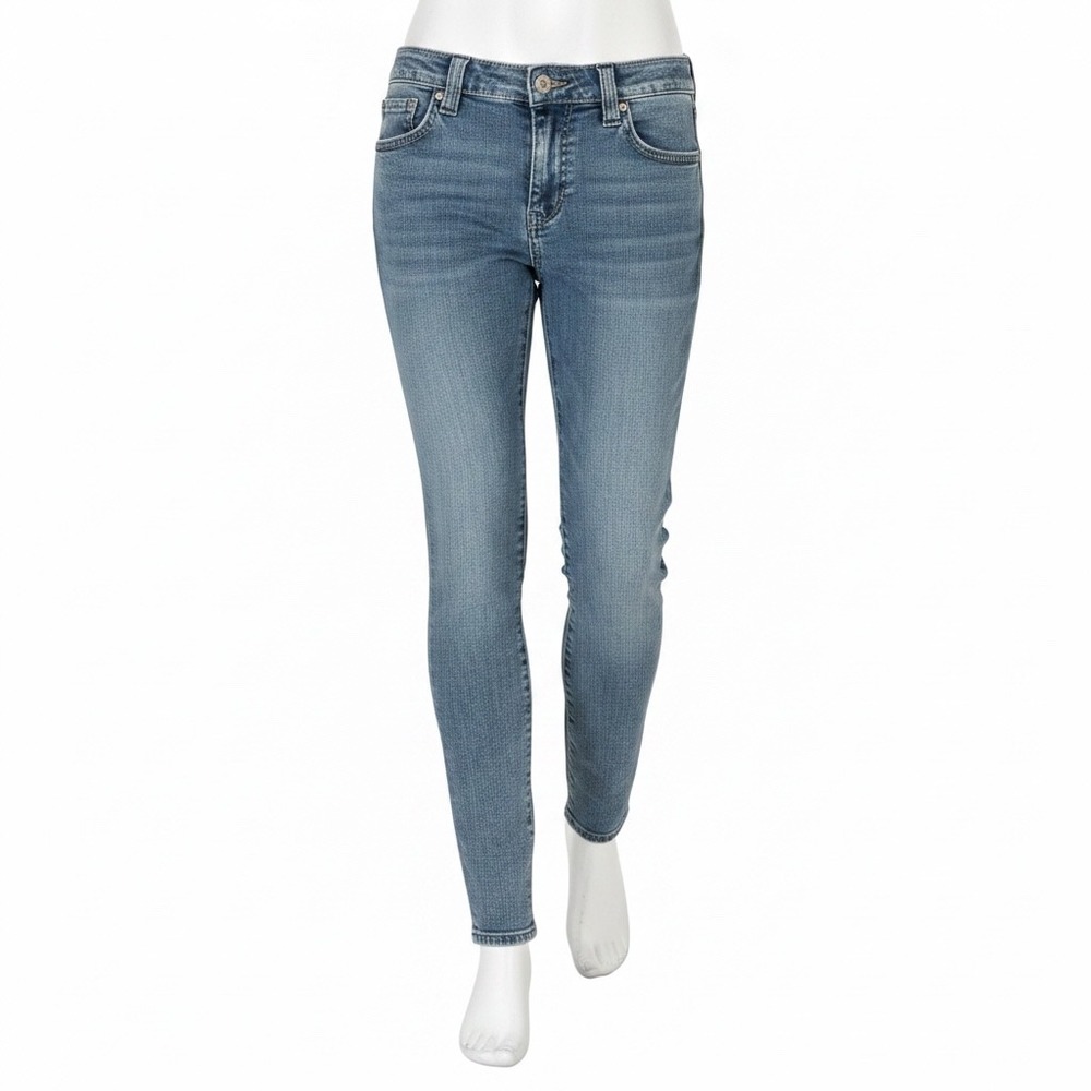 True Religion Stella Mid Rise Skinny Jeans Womens 29 Medium Wash Low Rise